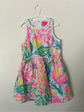 Lilly Pulitzer Girls' Mini Tori Dress Fiesta Bamba Size 7